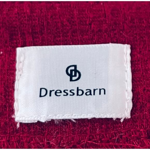 DRESSBARN LONG SLEEVE PULL-OVER TUNIC TOP, WOMENS, 2X, CRANBERRY, ROUND NECK - Picture 8 of 10